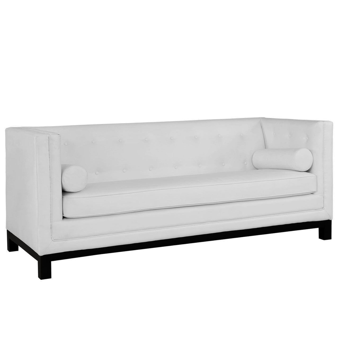 Imperial Sofa, White Leather