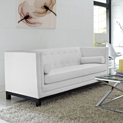 Imperial Sofa, White Leather