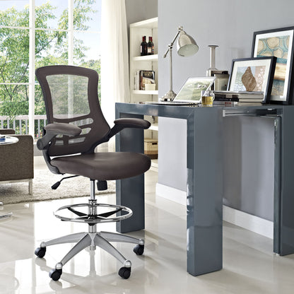 Attainment Drafting Stool in Brown