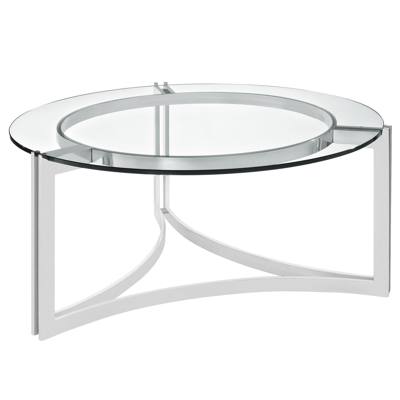 Signet Stainless Steel Coffee Table in Silver