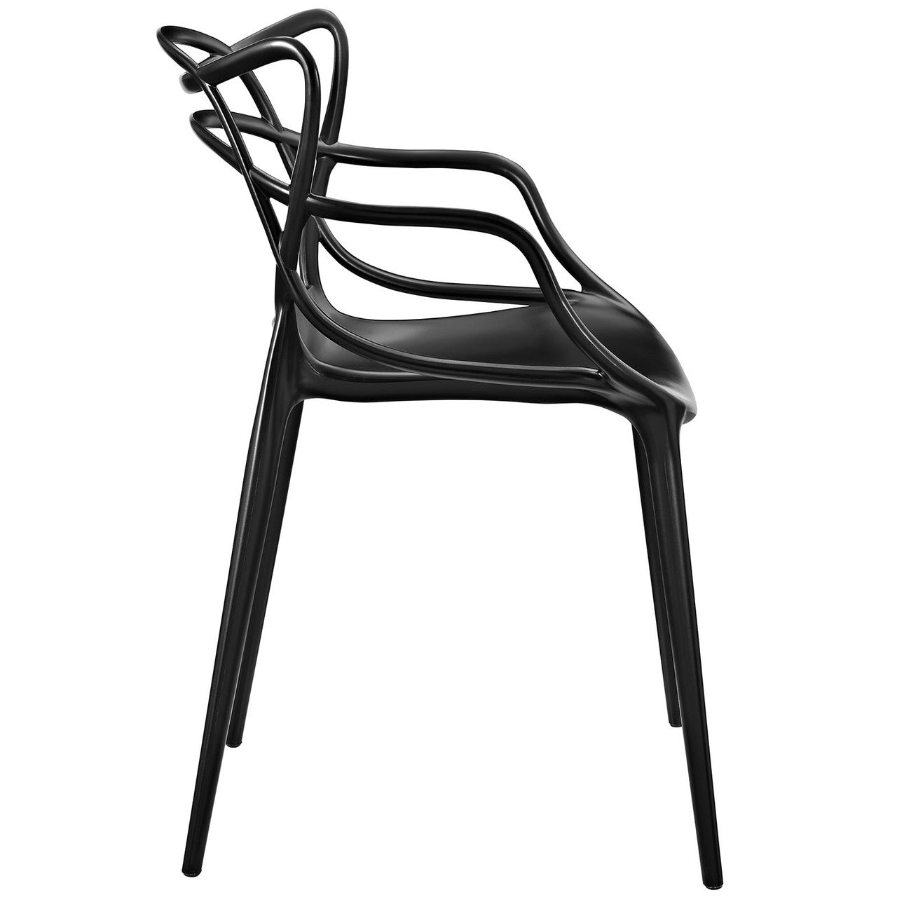 Entangled Dining Armchair (Indoor and Outdoor), Black, Plastic
