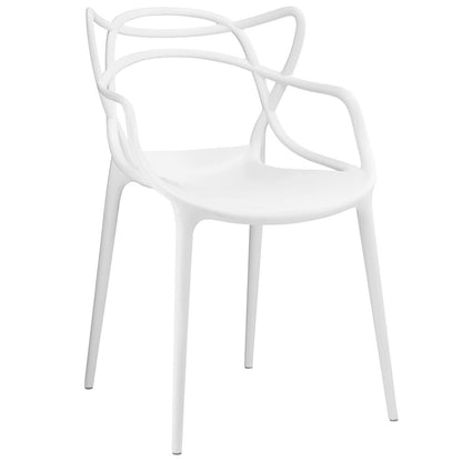 Entangled Dining Armchair, White Plastic