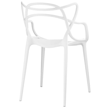 Entangled Dining Armchair, White Plastic