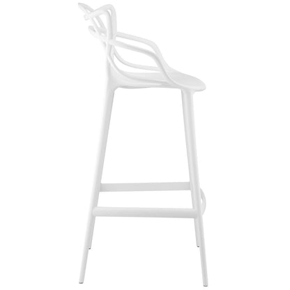 Entangled Bar Stool, White Plastic