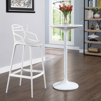 Entangled Bar Stool, White Plastic