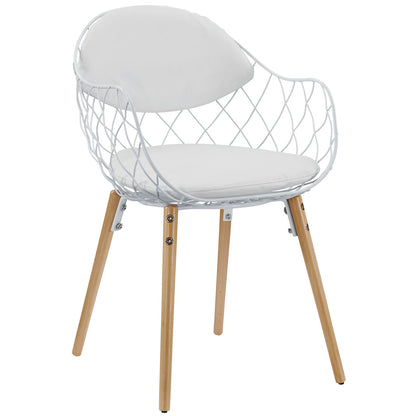 Basket Dining Chair in White White