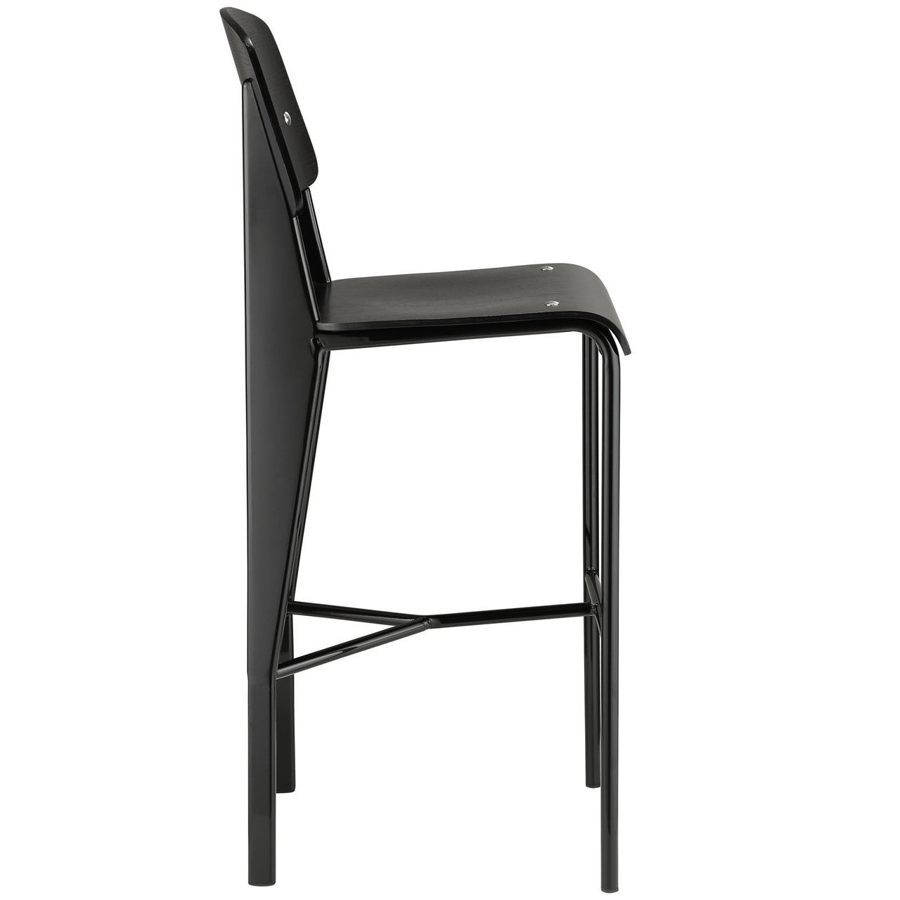 Cabin Bar Stool, Black Metal