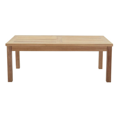 Marina 4 Piece Outdoor Patio Teak Set, Wood, Grey Gray Natural 13261
