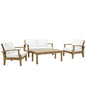 Marina 4 Piece Sofa Set in Natural White