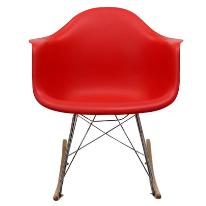 Rocker Lounge Chair in Red