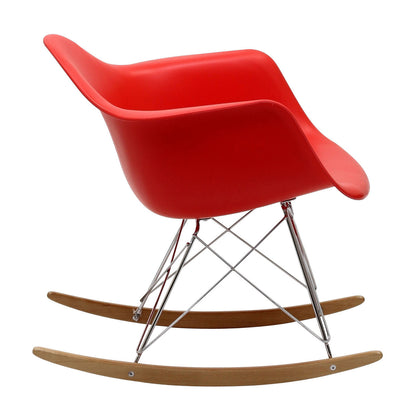 Rocker Lounge Chair in Red