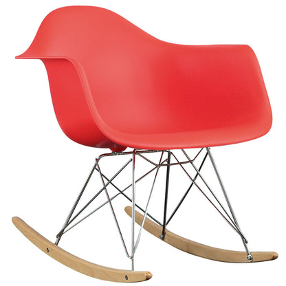 Rocker Lounge Chair in Red