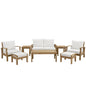 Marina 8 Piece Sofa Set in Natural White