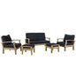 Marina 5 Piece Sofa Set in Natural Navy