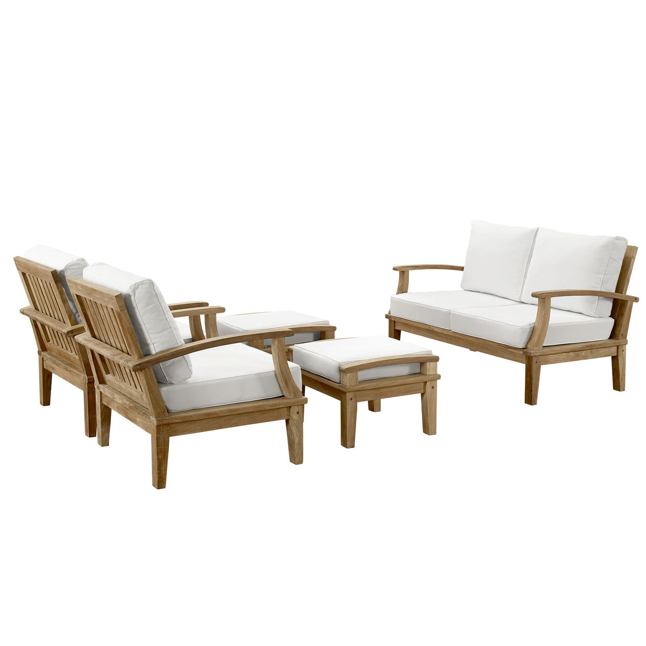 Marina 5 Piece Sofa Set in Natural White