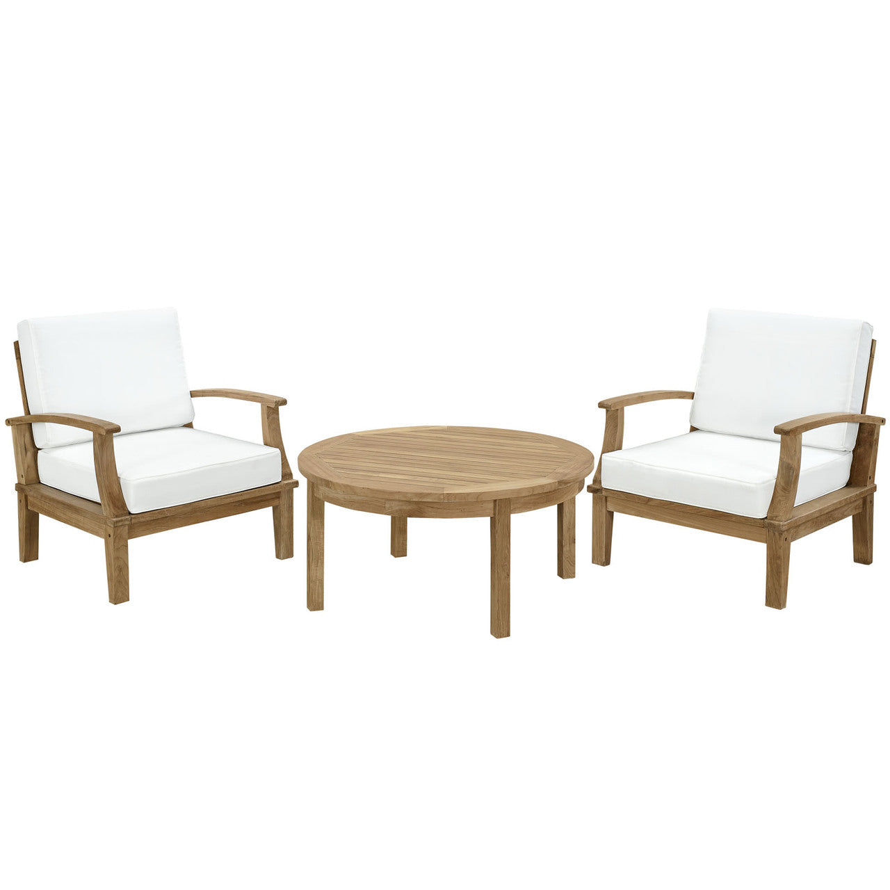 Marina 3 Piece Sofa Set in Natural White EEI-1475-NAT-WHI-SET
