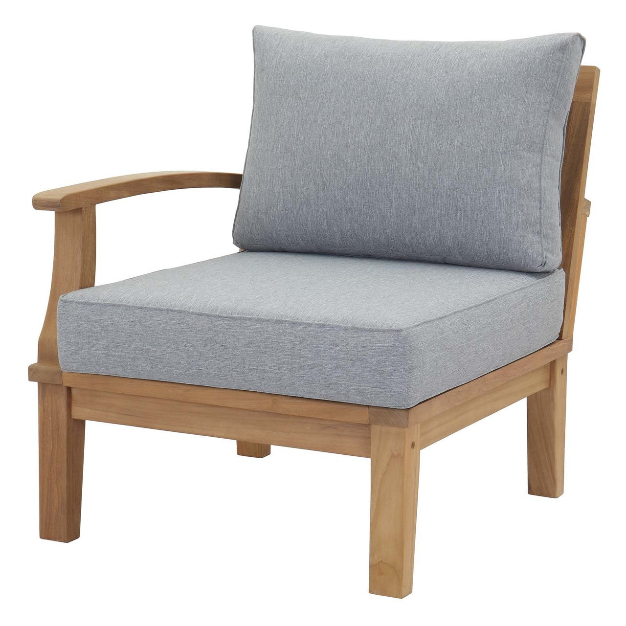 Marina 5 Piece Outdoor Patio Teak Set, Wood, Grey Gray Natural 13266