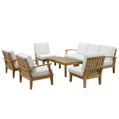 Marina 8 Piece Sofa Set in Natural White EEI-1479-NAT-WHI-SET