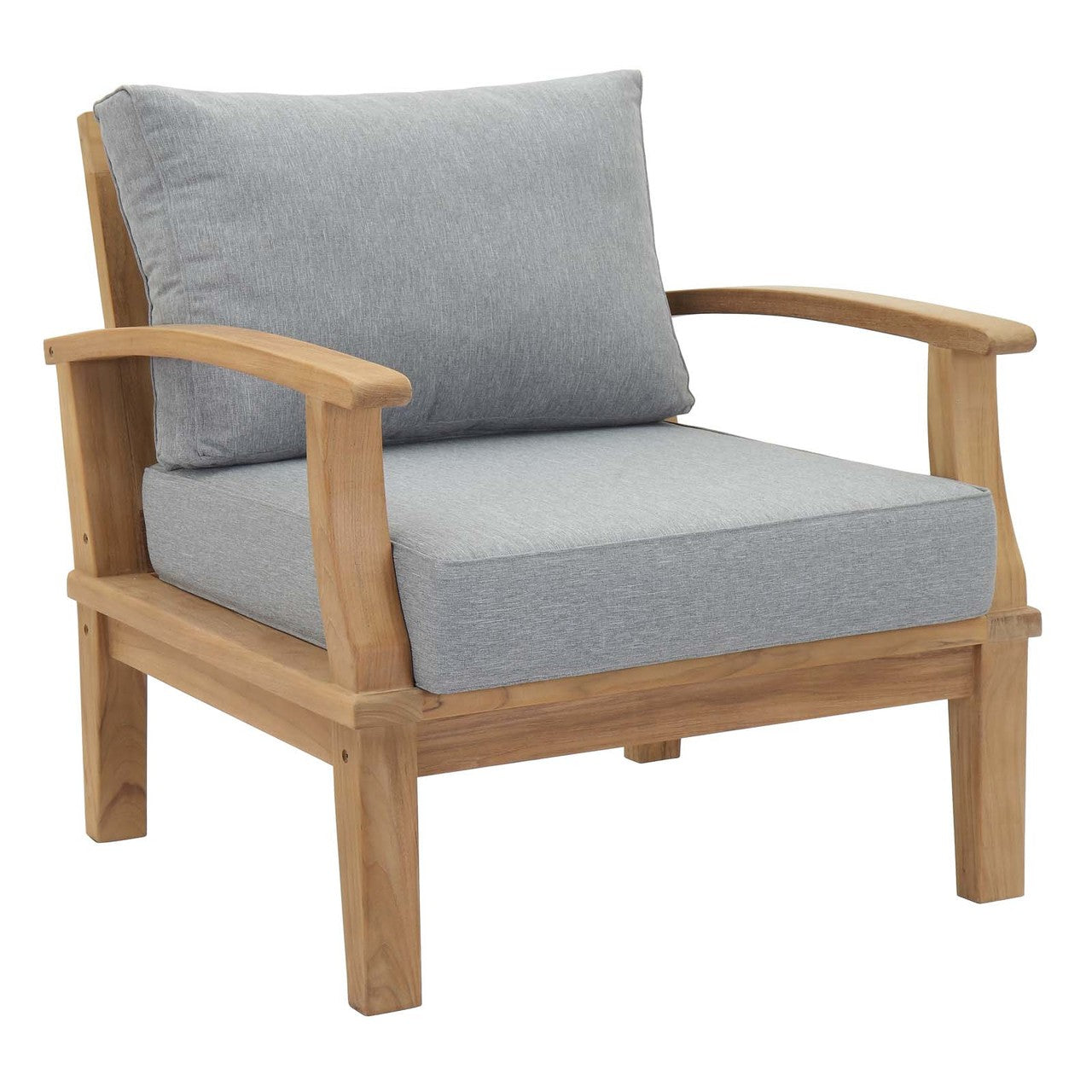 Marina 10 Piece Outdoor Patio Teak Set, Wood, Grey Gray Natural 15268