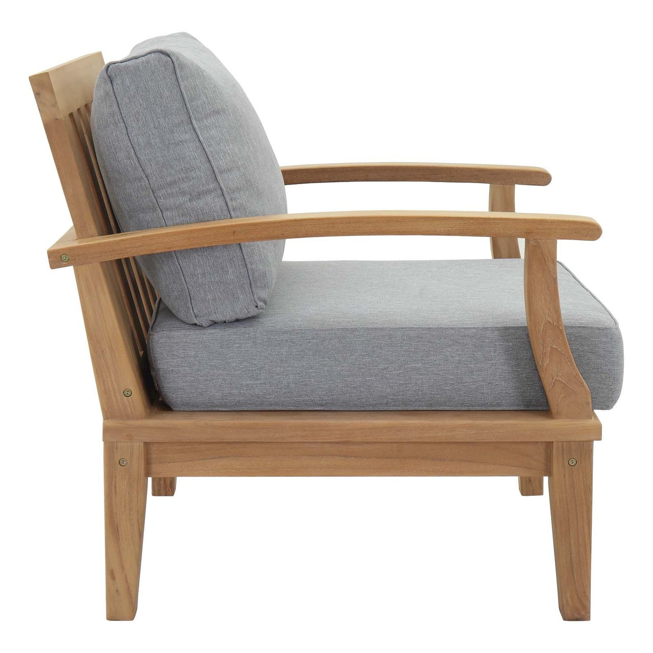 Marina 10 Piece Outdoor Patio Teak Set, Wood, Grey Gray Natural 15268