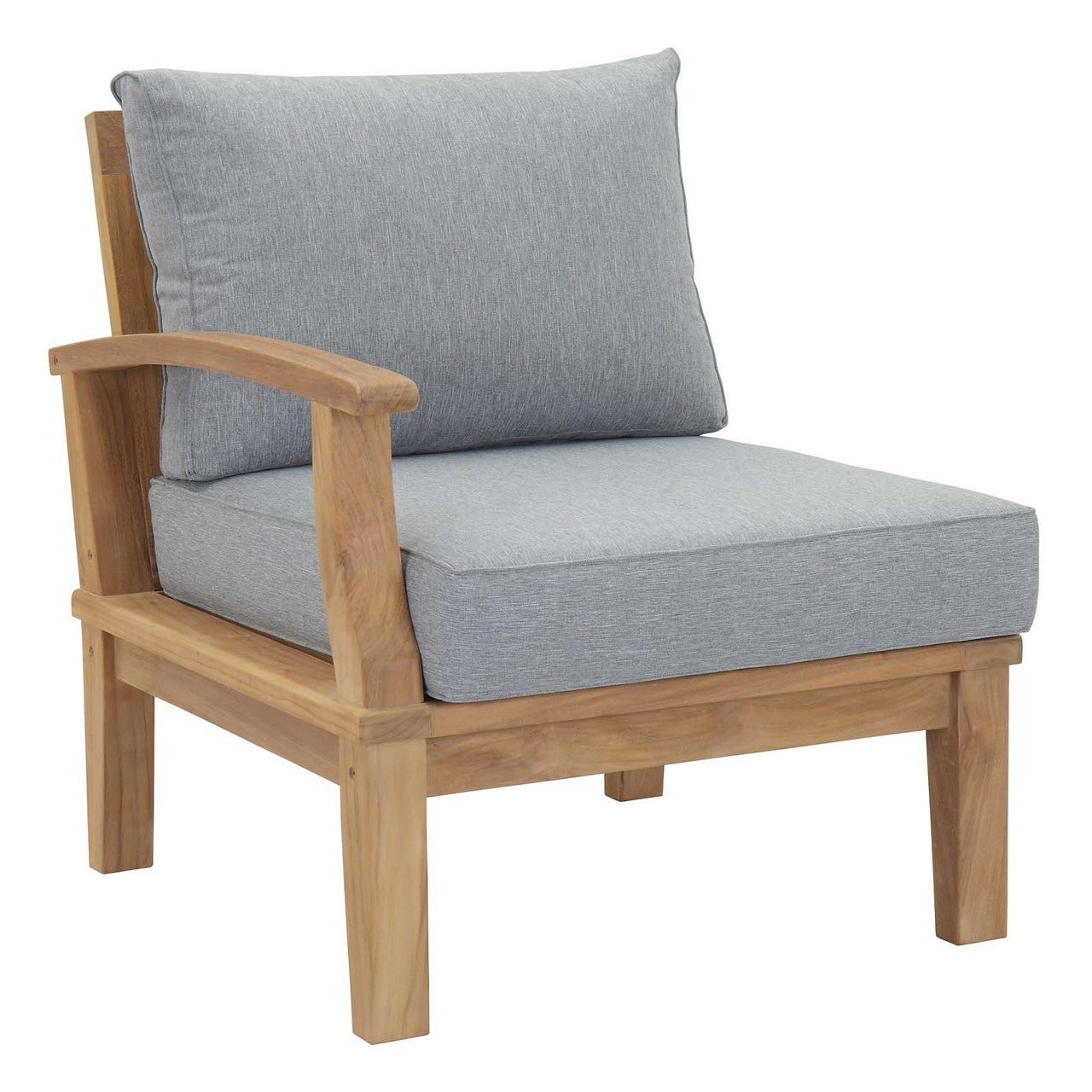 Marina 10 Piece Outdoor Patio Teak Set, Wood, Grey Gray Natural 15268