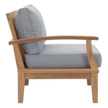 Marina 10 Piece Outdoor Patio Teak Set, Wood, Grey Gray Natural 15268