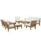 Marina 10 Piece Sofa Set in Natural White