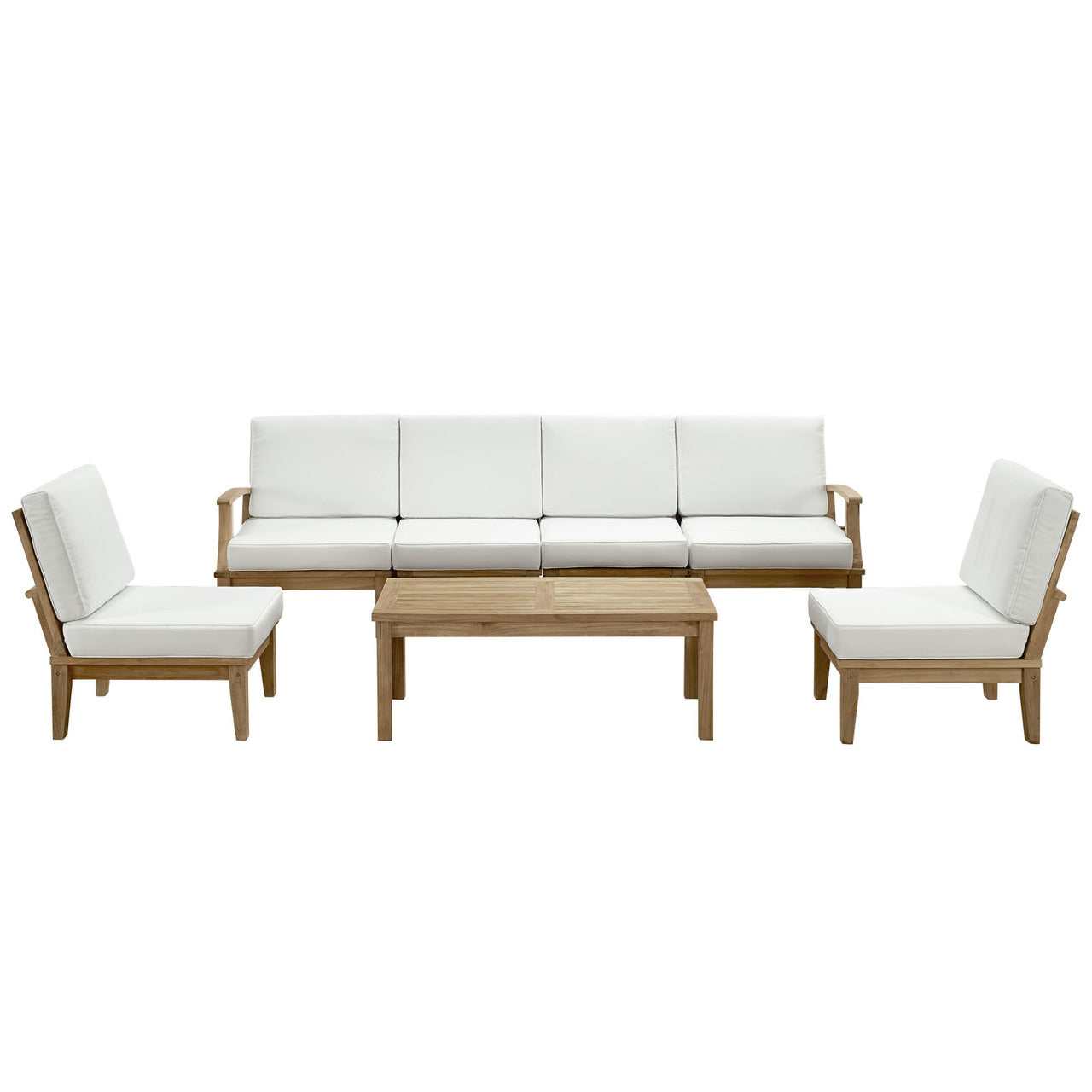 Marina 7 Piece Sofa Set in Natural White EEI-1481-NAT-WHI-SET