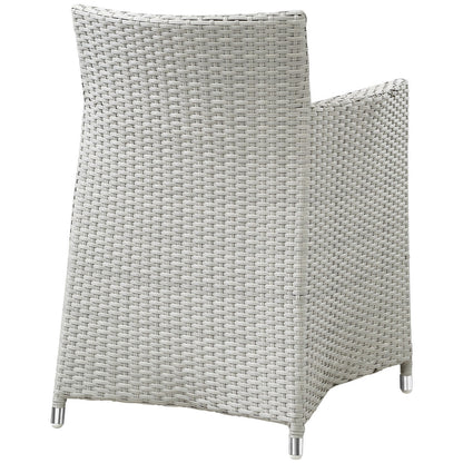 Junction Outdoor Patio Armchair, Gray White Plastic