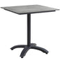 Maine 28" Outdoor Patio Dining Table, Brown Grey Steel