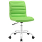 Ripple Mid Back Office Chair, Green Faux Leather