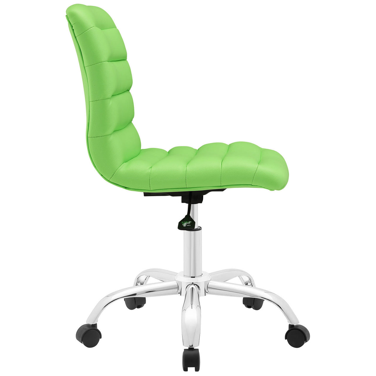 Ripple Mid Back Office Chair, Green Faux Leather