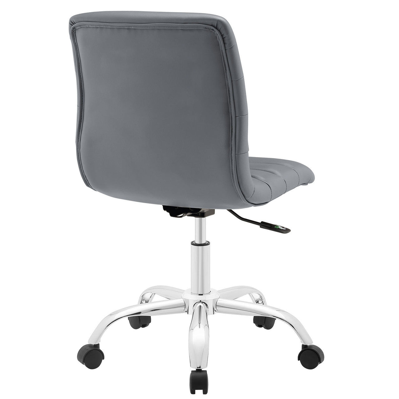 Ripple Mid Back Office Chair, Grey Faux Leather