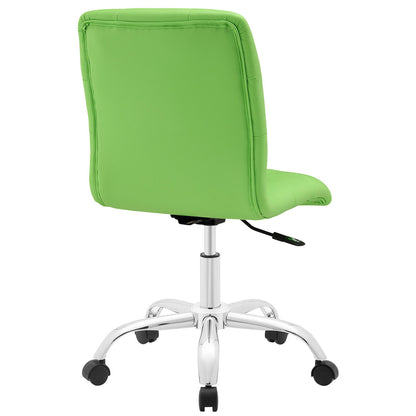 Prim Mid Back Office Chair, Green Faux Leather