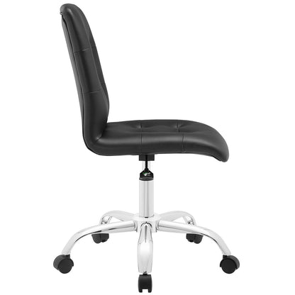 Prim Mid Back Office Chair, Black Faux Leather