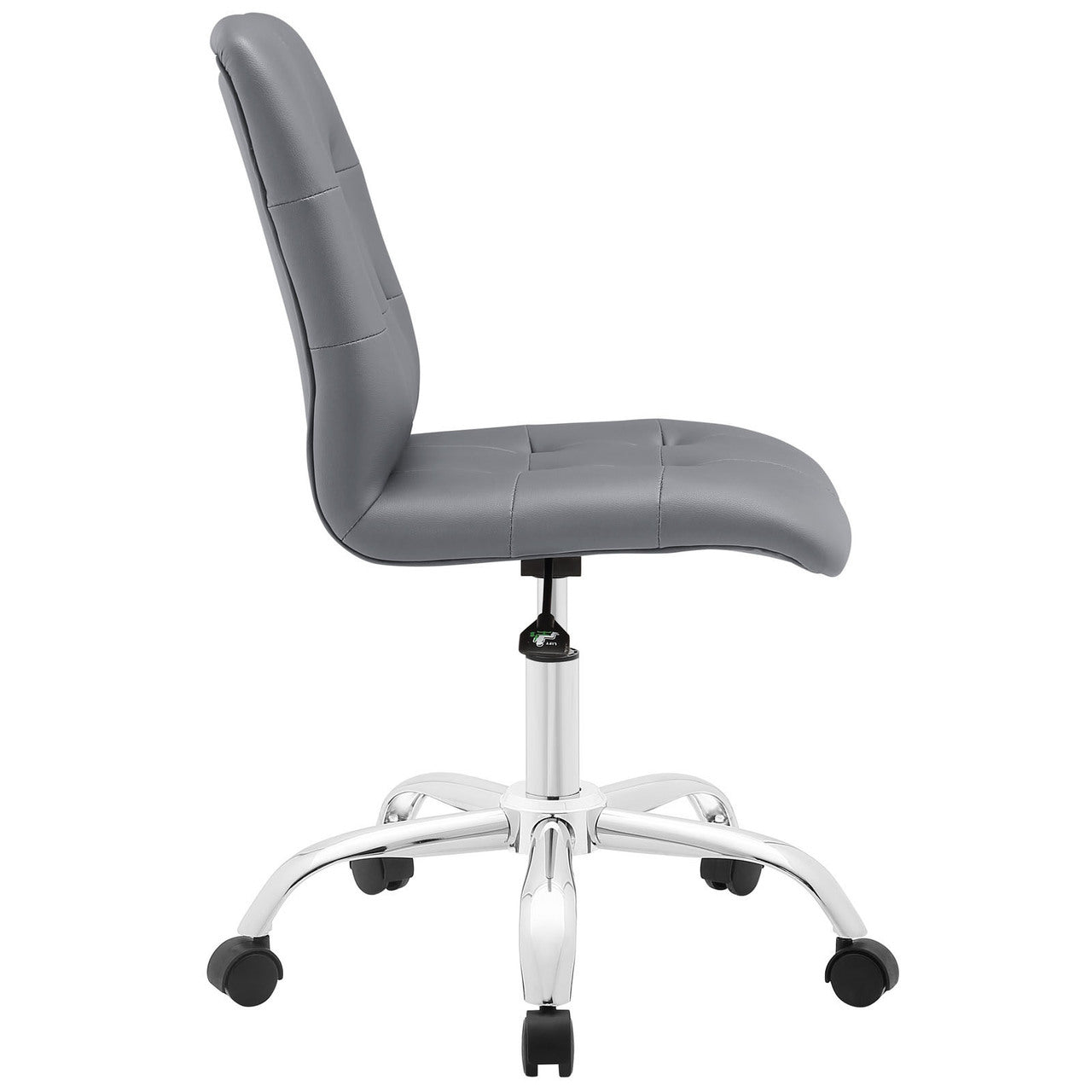 Prim Mid Back Office Chair, Grey Faux Leather