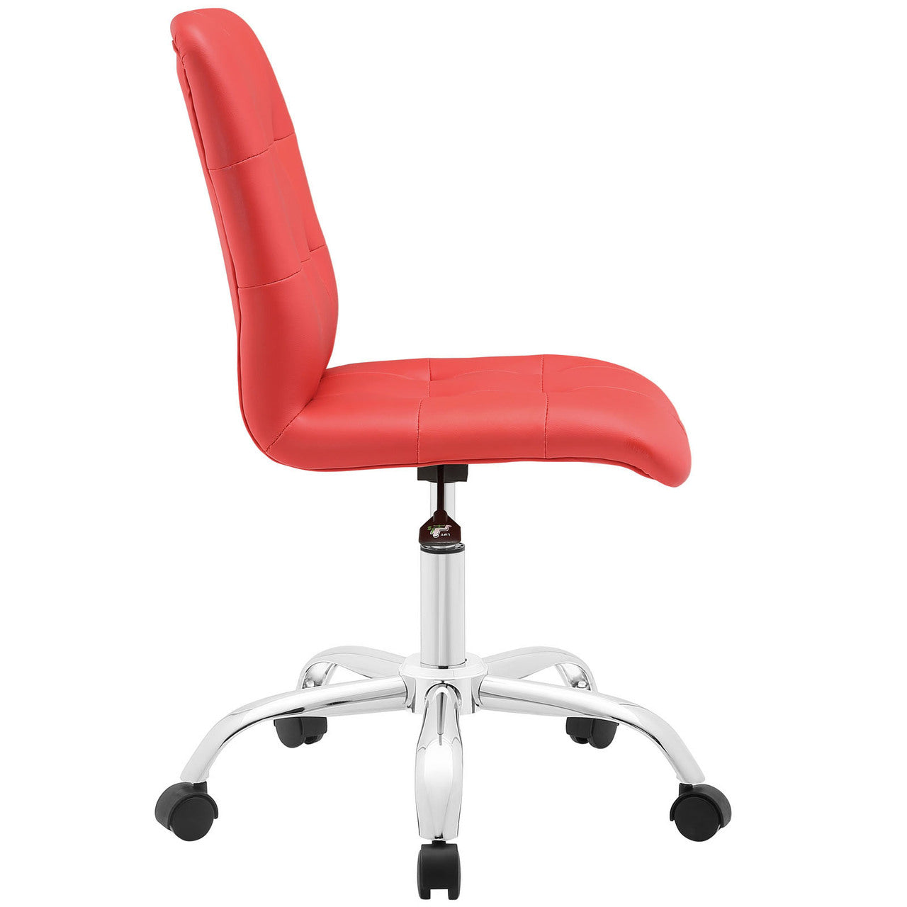 Prim Mid Back Office Chair, Red Faux Leather