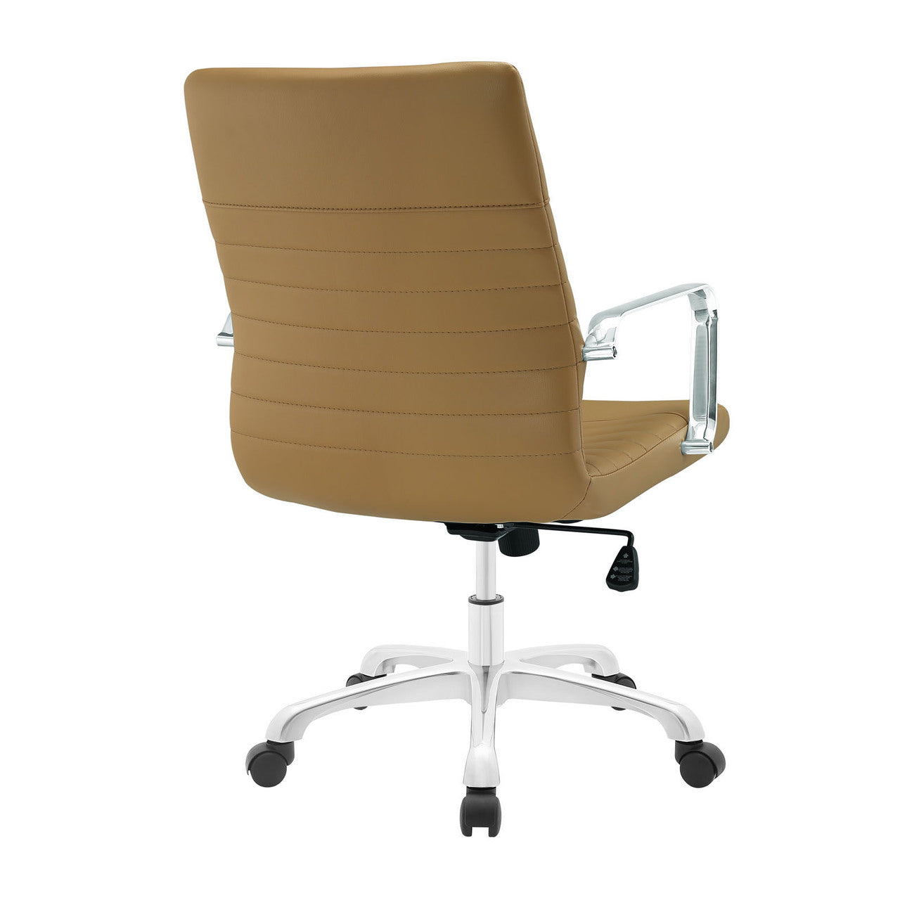 Finesse Mid Back Office Chair, Tan Faux Leather