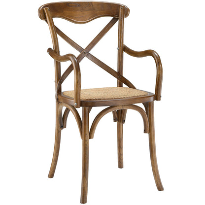 Gear Dining Armchair, Brown, Wood