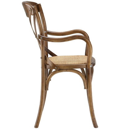 Gear Dining Armchair, Brown, Wood