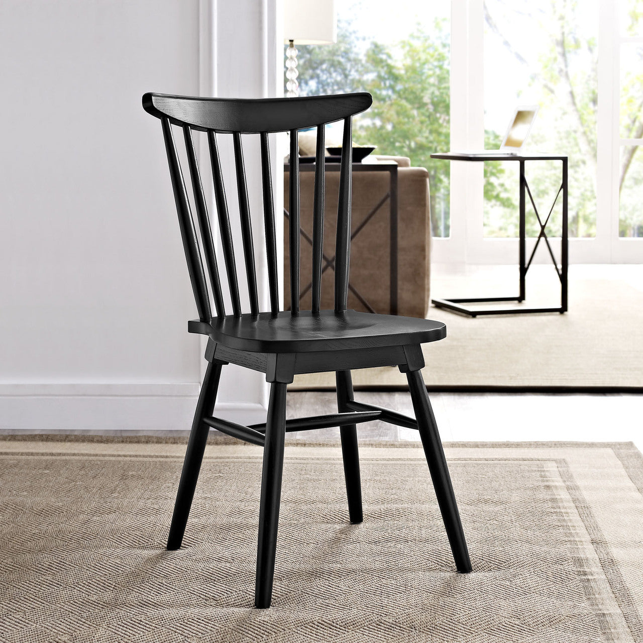 Amble Dining Side Chair, Black Wood