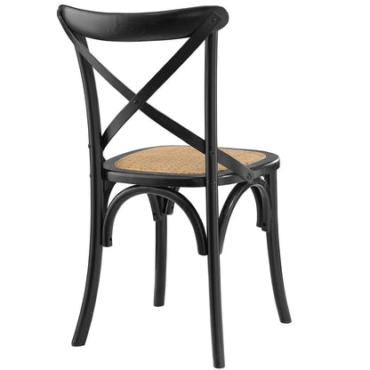 Gear Dining Side Chair, Black Wood