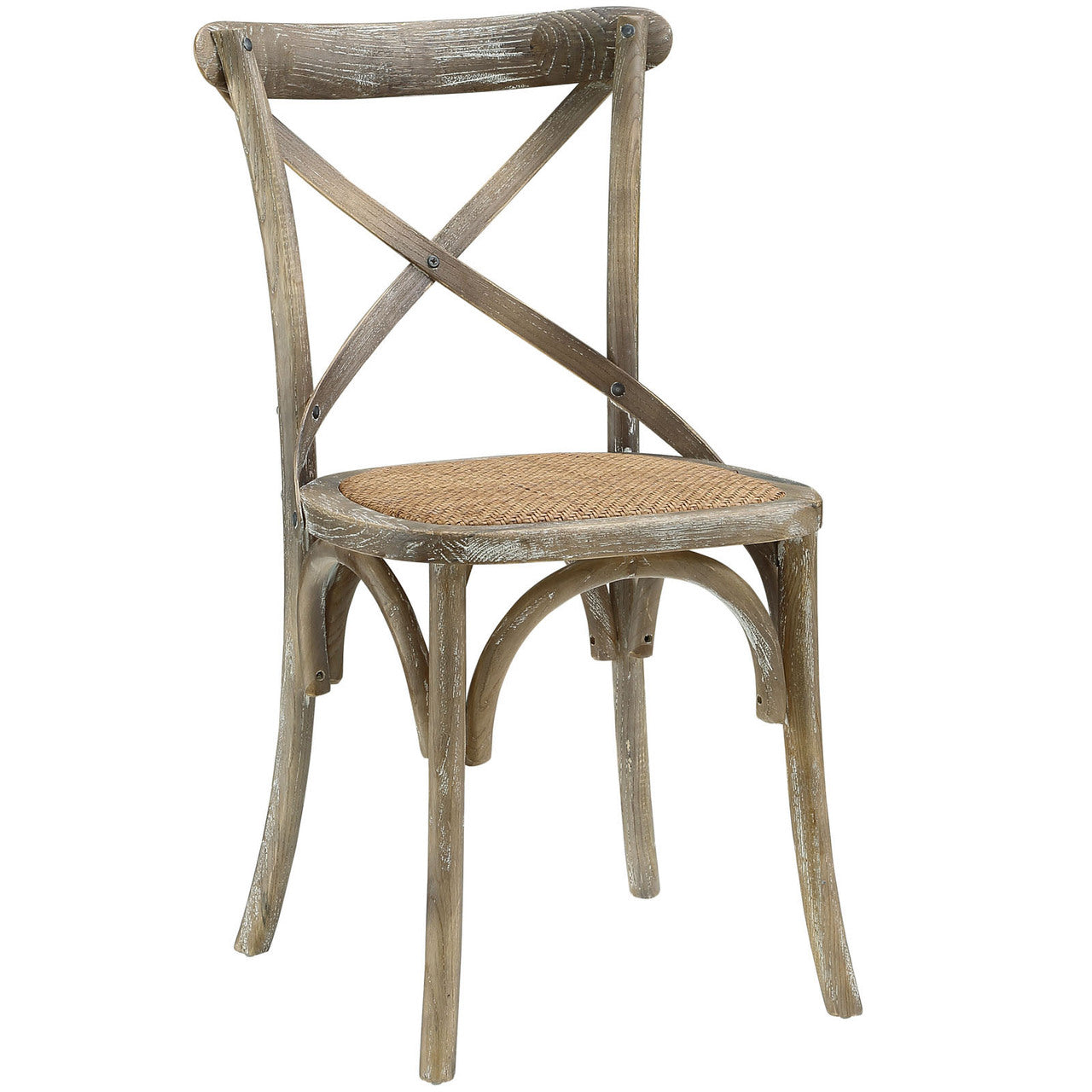 Gear Dining Side Chair, Grey Wood