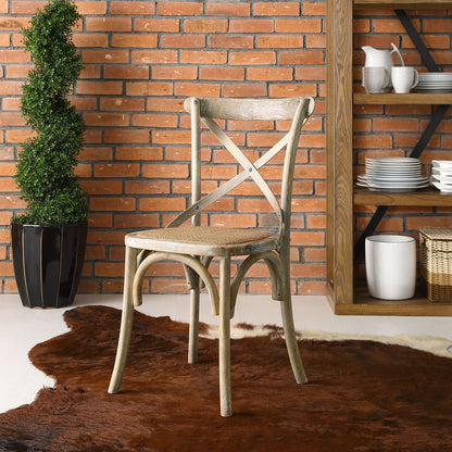 Gear Dining Side Chair, Grey Wood