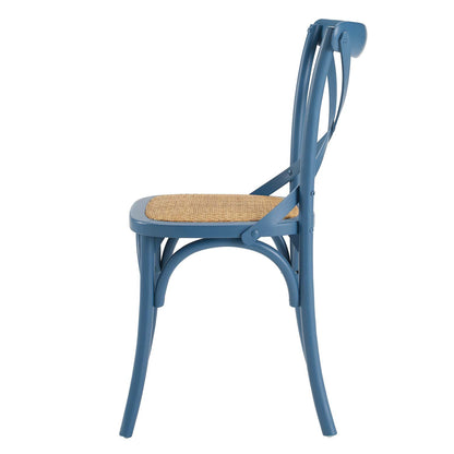 Gear Dining Side Chair, Wood, Blue, 18095