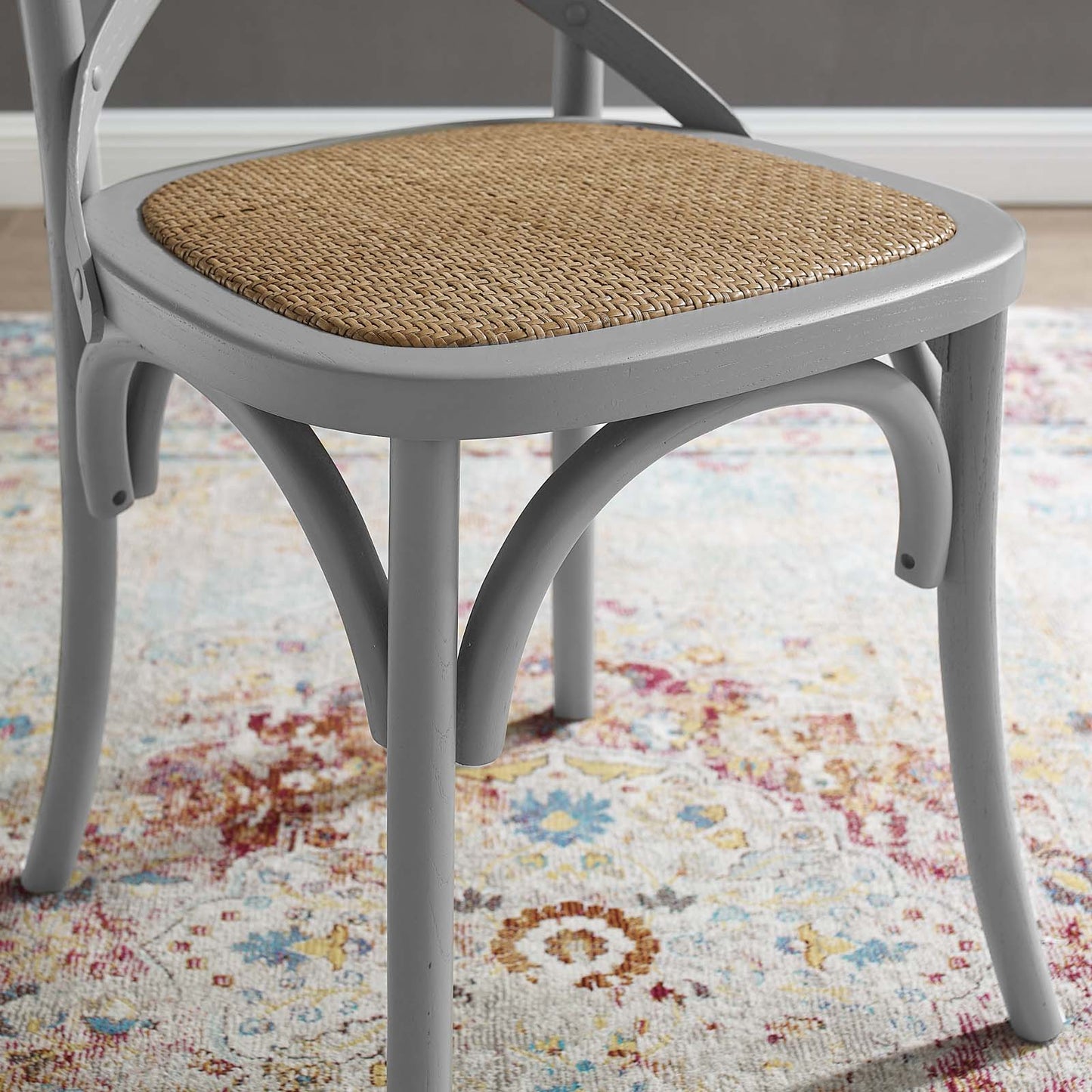 Gear Dining Side Chair, Wood, Light Grey Gray, 18096