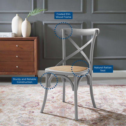 Gear Dining Side Chair, Wood, Light Grey Gray, 18096