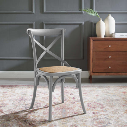 Gear Dining Side Chair, Wood, Light Grey Gray, 18096
