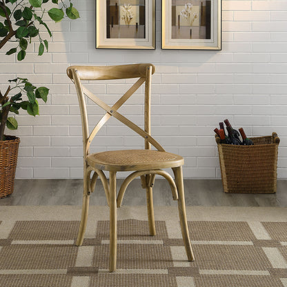 Gear Dining Side Chair, Brown Wood