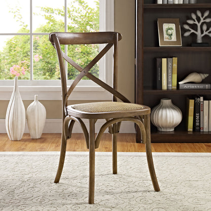 Gear Dining Side Chair, Brown, Wood